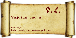 Vajdics Laura névjegykártya