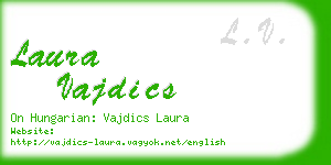 laura vajdics business card